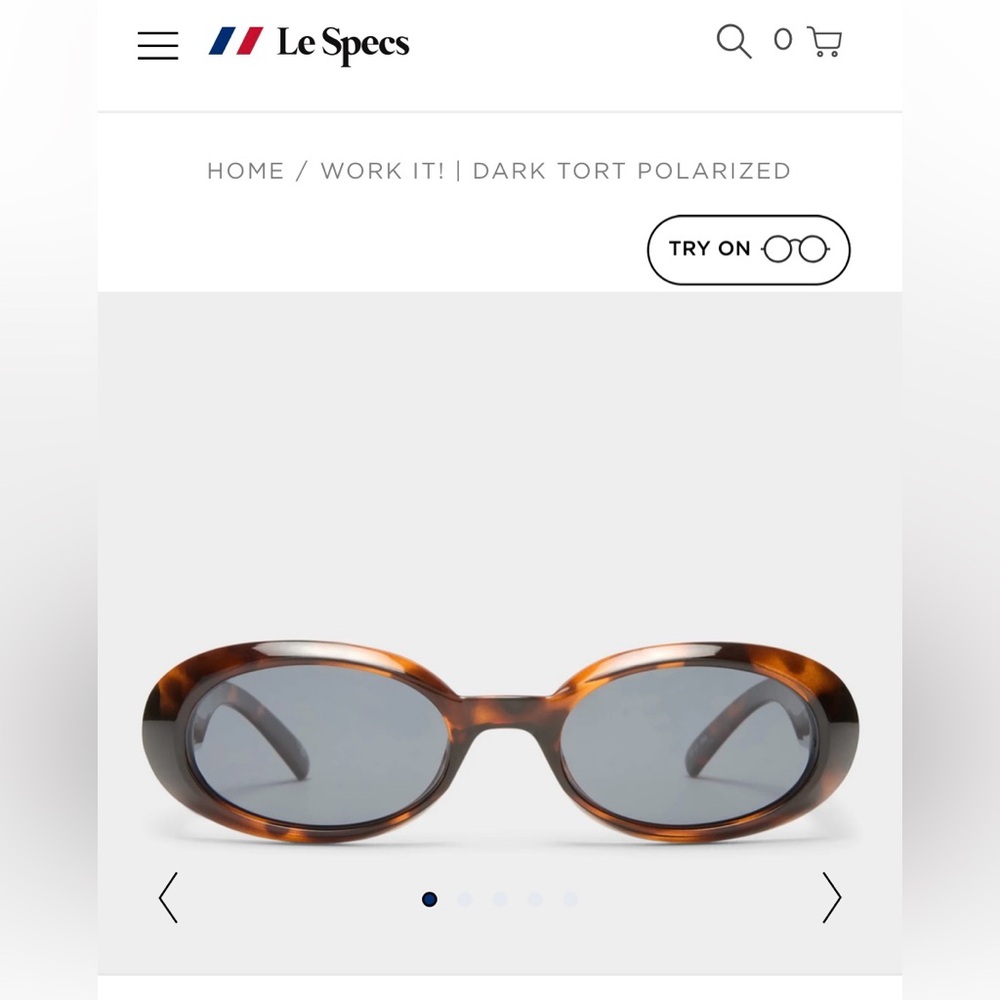 Le Specs Brown Oval Sunglasses